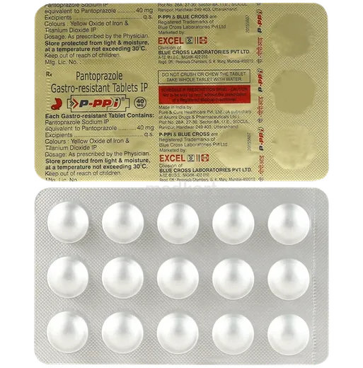 p ppi 40mg tablet 15's